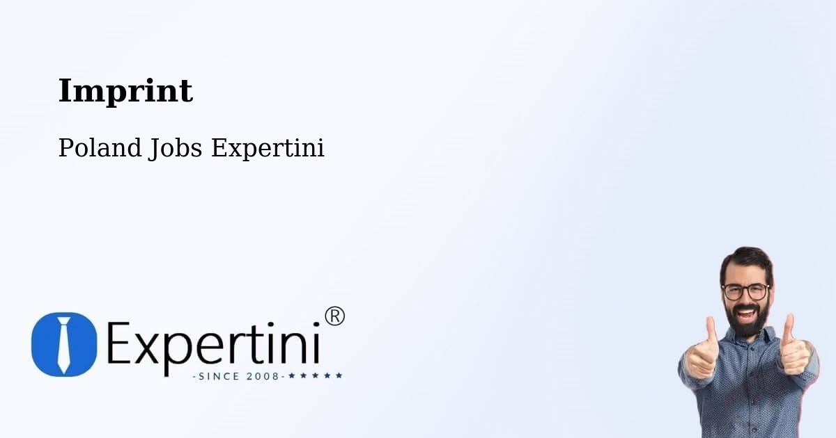 Imprint – Jabłonna - Poland Jobs Expertini